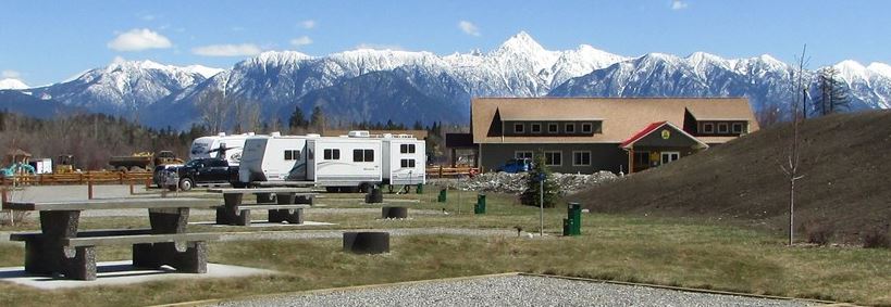 Camping in Cranbrook. Cranbrook/St.Eugene KOA campground, Cranbrook BC, Canada